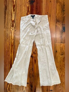 Express Natural Linen Drawstring Pants